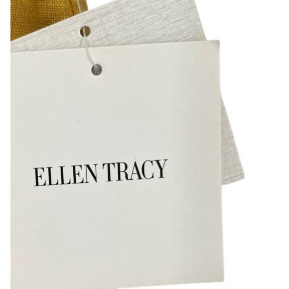 Ellen Tracy Pants Women's Size XL Yellow Maize Linen Blend Drawstring Waist - Picture 5 of 6